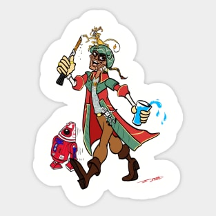 Hondo Ohnaka visits Galaxy's Edge (TechnoRetro Dads Version) Sticker